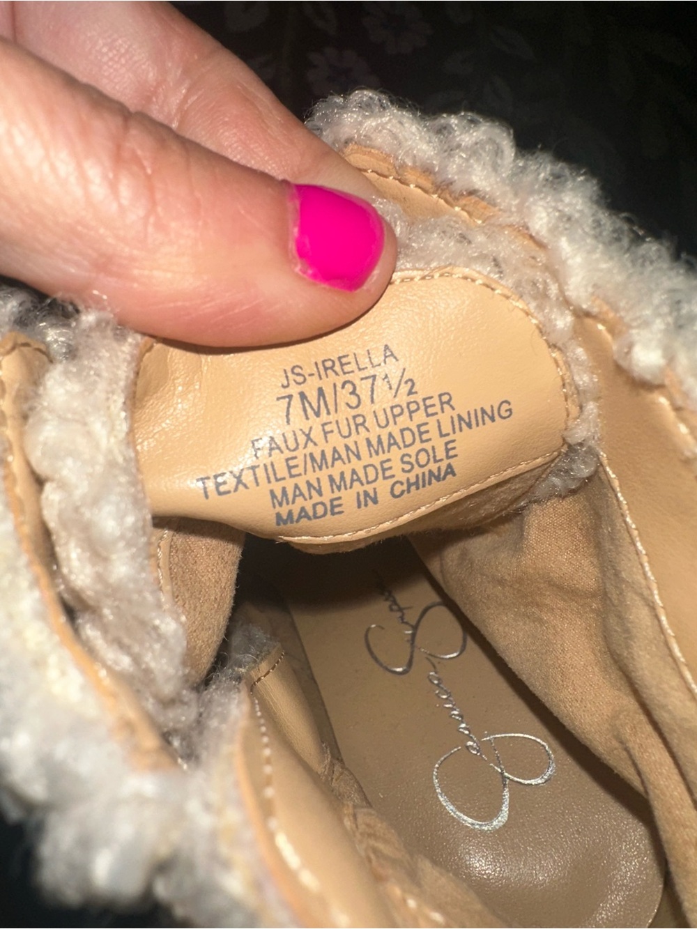 Jessica Simpson Cream Sherpa Lace-Up Platform Ankle Boots with Block Heel - Picture 9 of 10